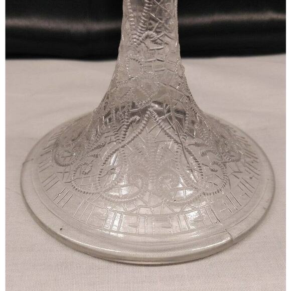 Antique Northwood Hearts and Flowers Iridescent Carnival Pedestal Compote Dish - Picture 5 of 10